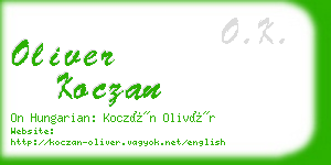 oliver koczan business card